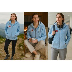 Sefa Norway Women Comfy Zipup sweatshirt M Soft cozy Athleisure Gorpcore Utility